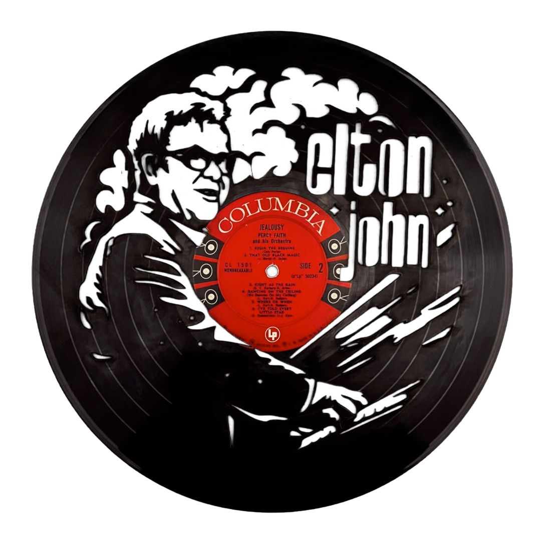 Elton John - Laser Cut Vinyl Record Wall Art
