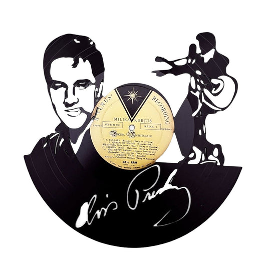 Elvis Presley - Carved Vinyl Record Wall Art