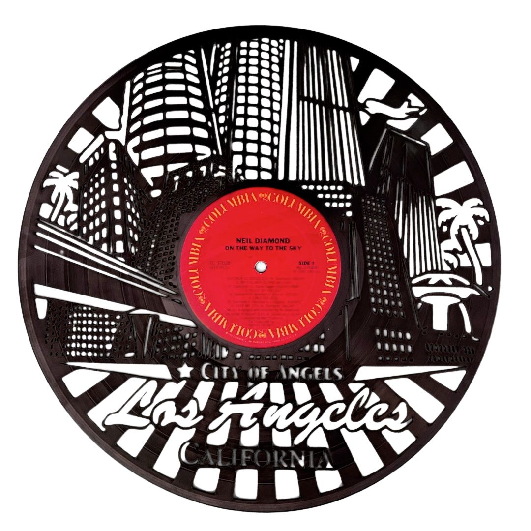 Los Angeles - Laser Cut Vinyl Record Wall Art