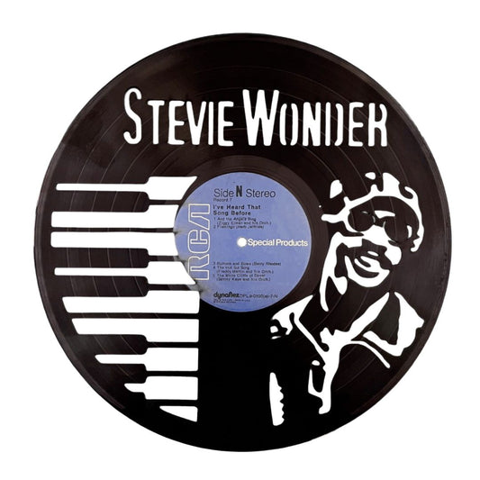 Stevie Wonder - Carved Vinyl Record Wall Art