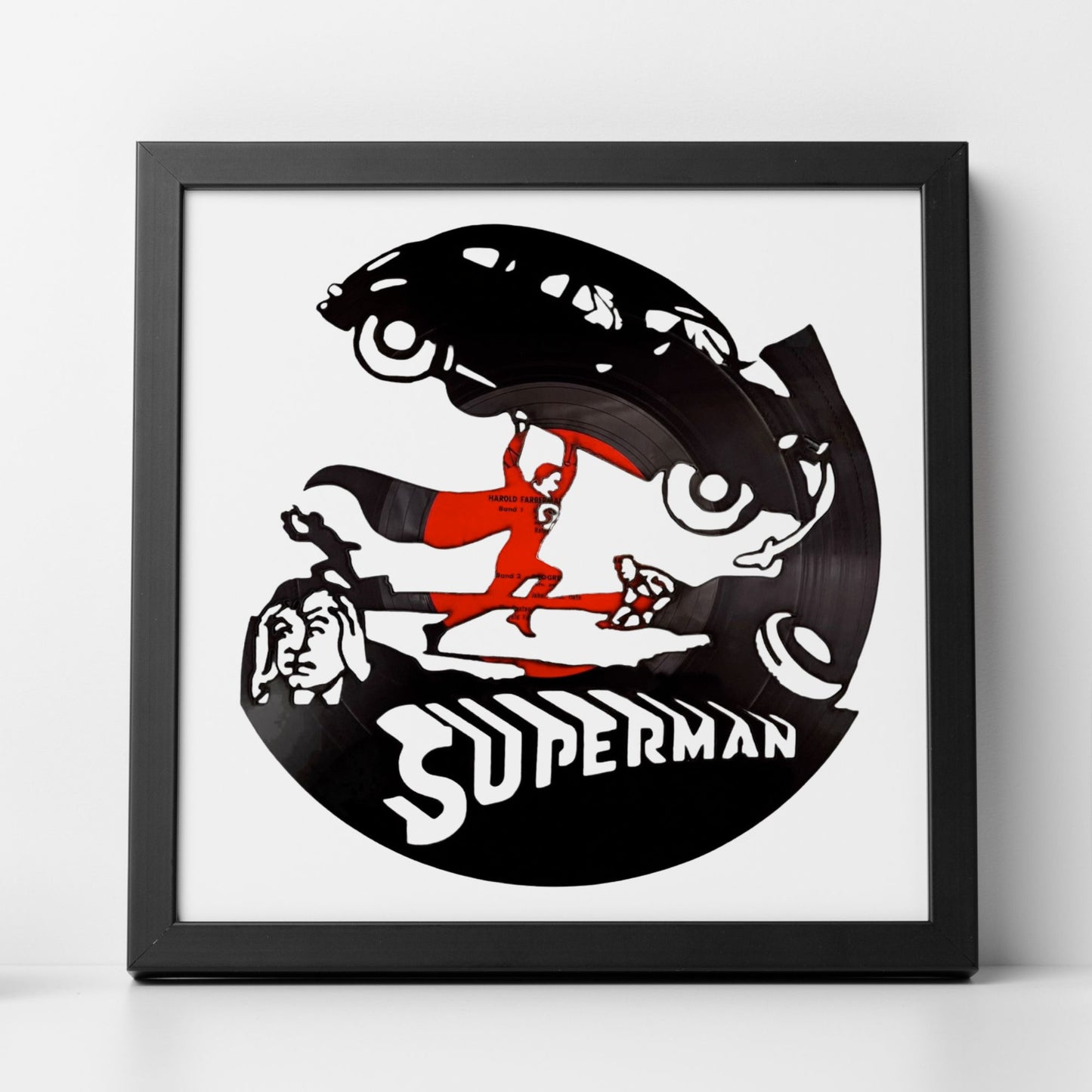 Superman - Carved Vinyl Record Wall Art