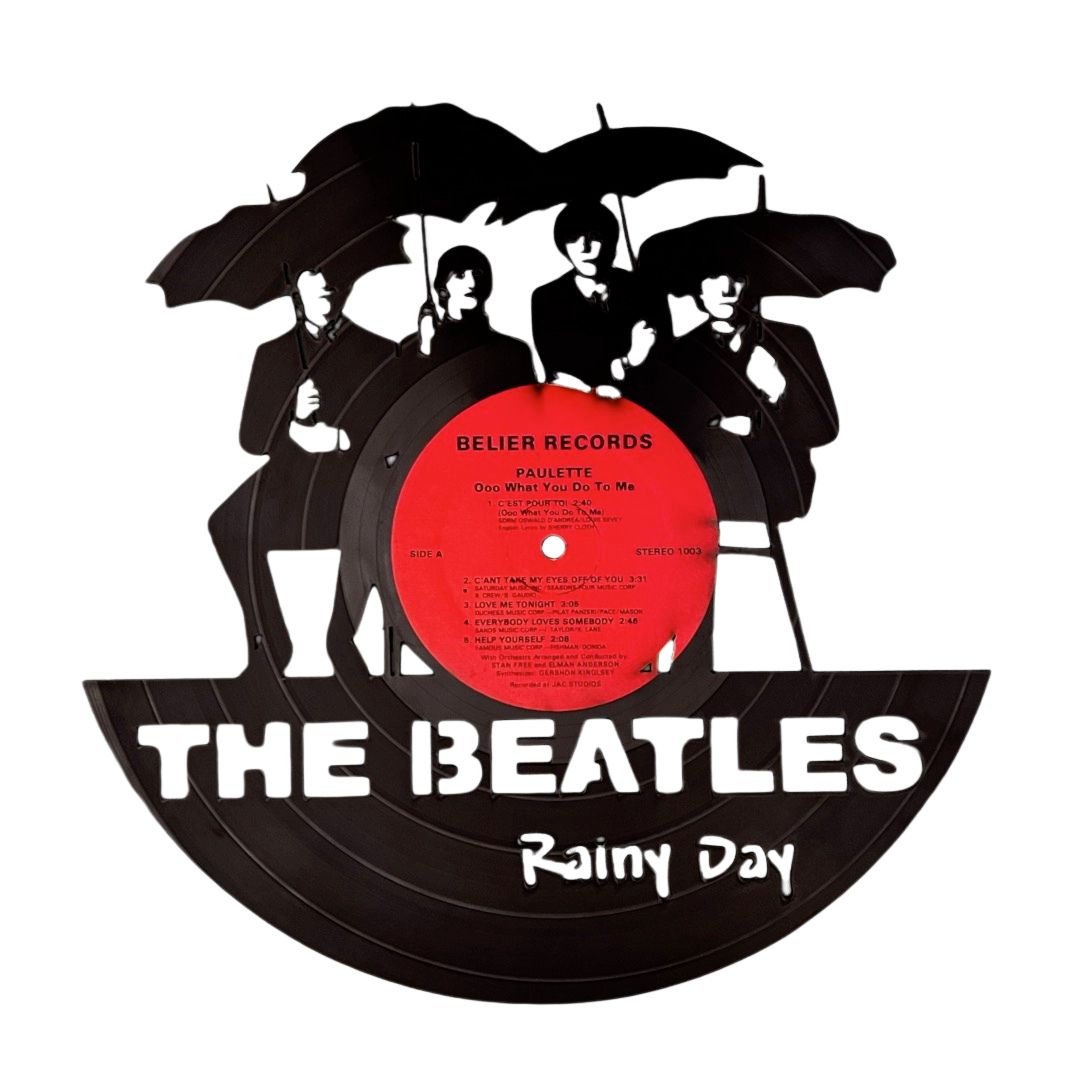 The Beatles - Carved Vinyl Record Wall Art