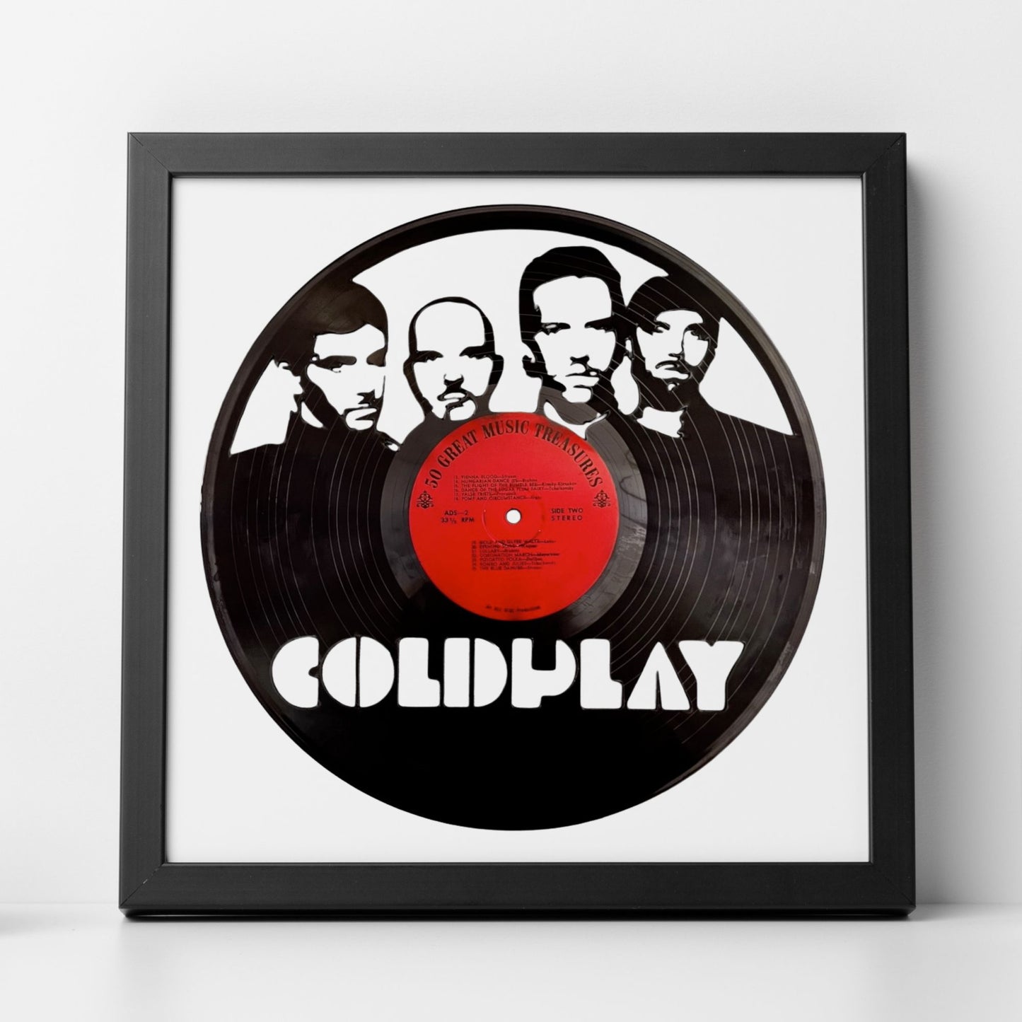 Coldplay - Laser Cut Vinyl Record Wall Art