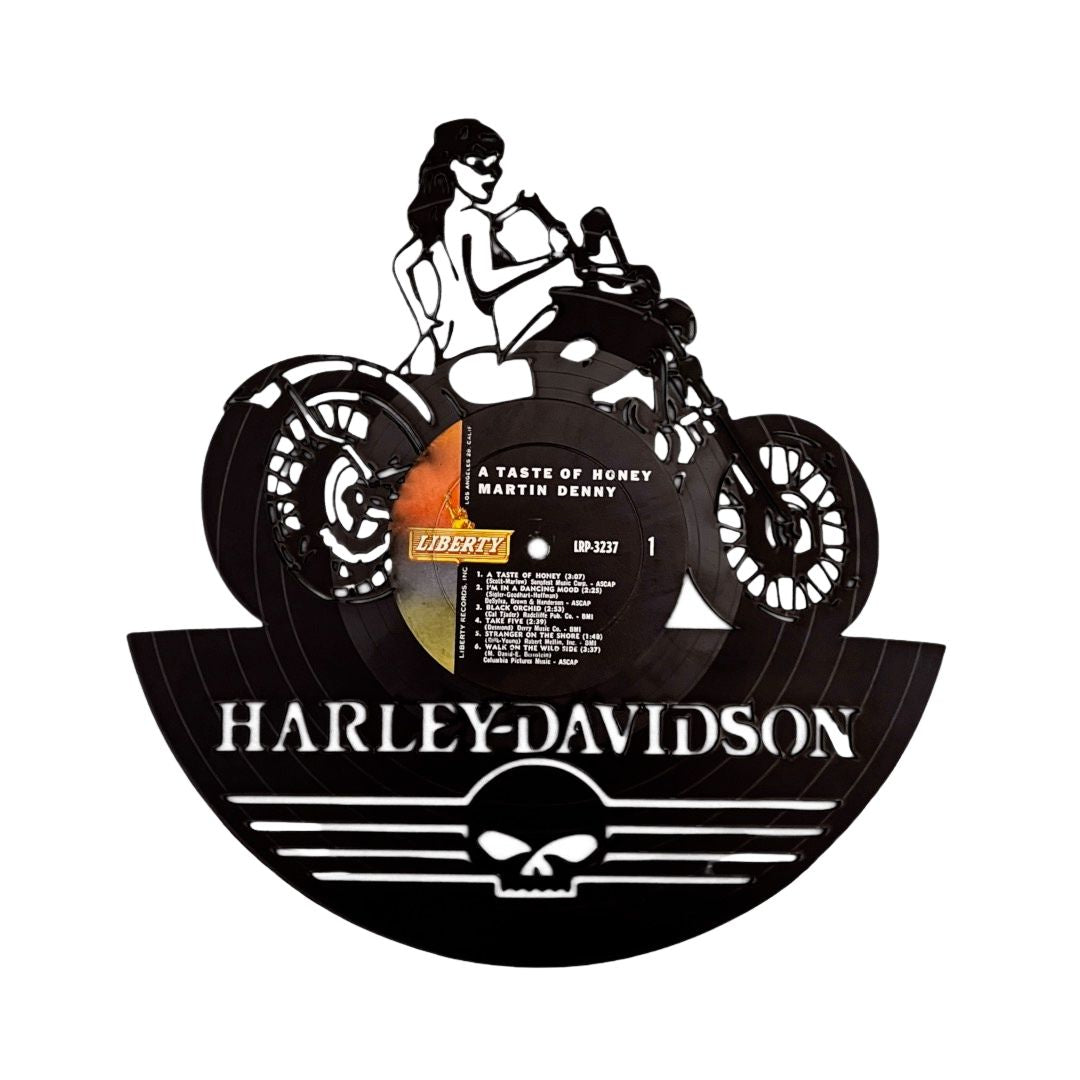 Harley Davidson - Laser Cut Vinyl Record Wall Art