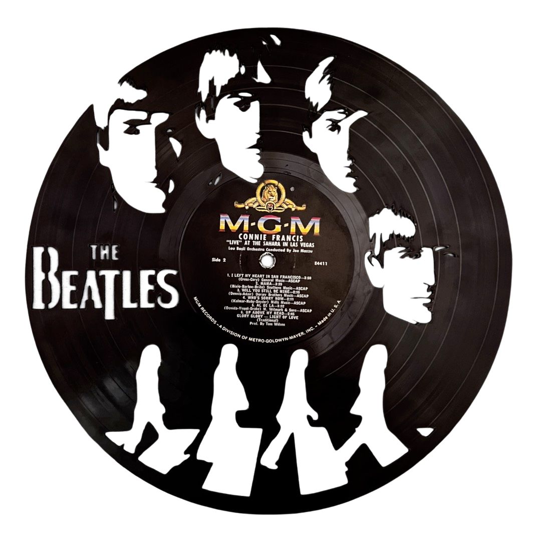 The Beatles - Carved Vinyl Record Wall Art