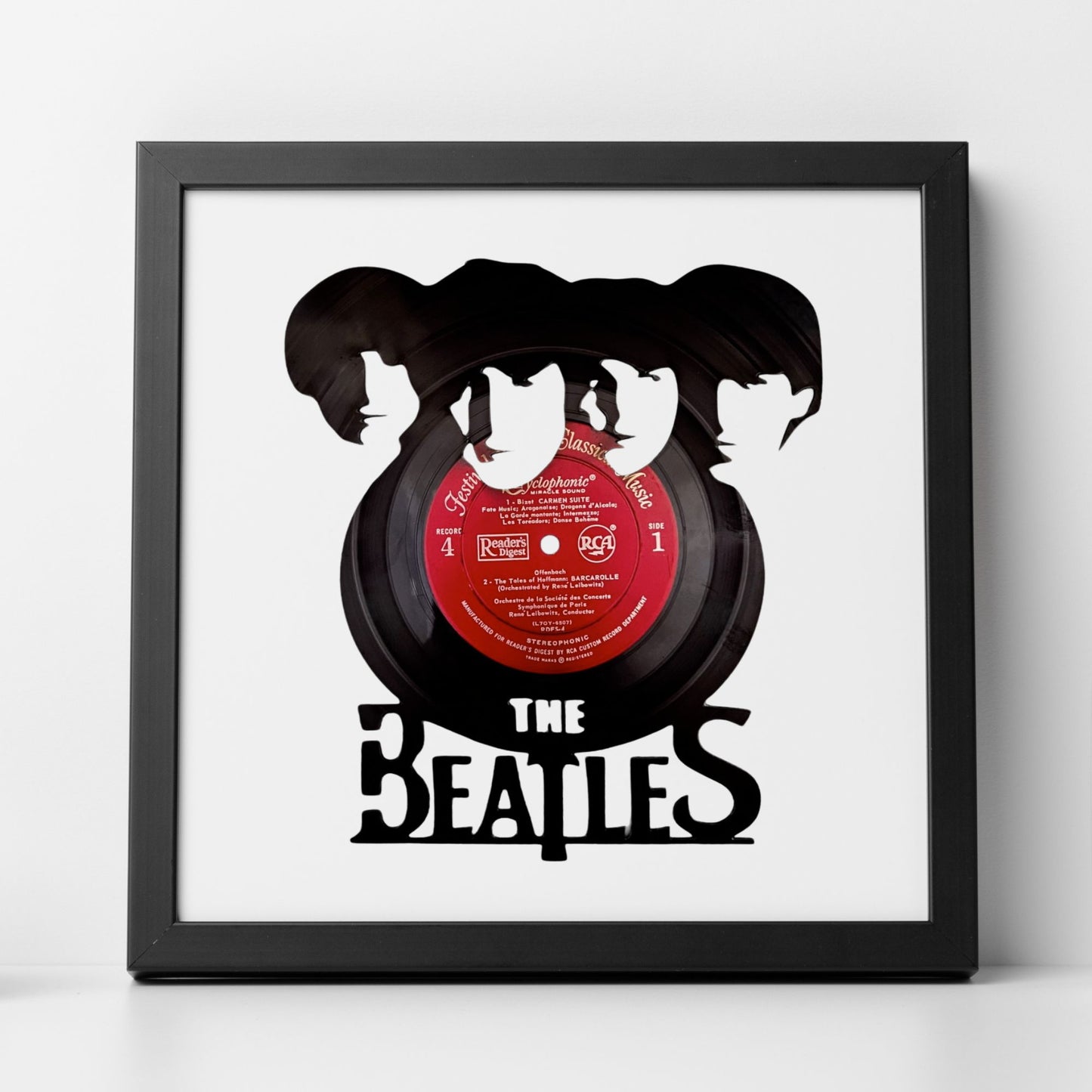 The Beatles - Carved Vinyl Record Wall Art