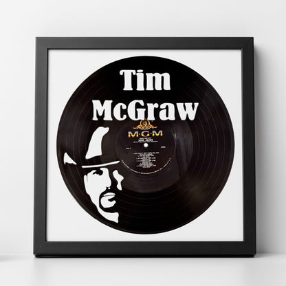 Tim McGraw - Carved Vinyl Record Wall Art