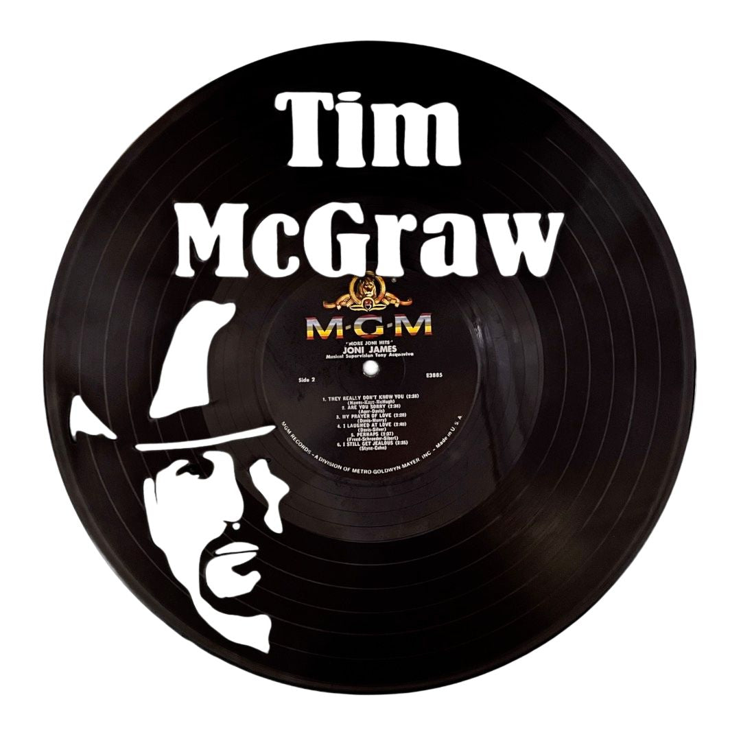 Tim McGraw - Carved Vinyl Record Wall Art