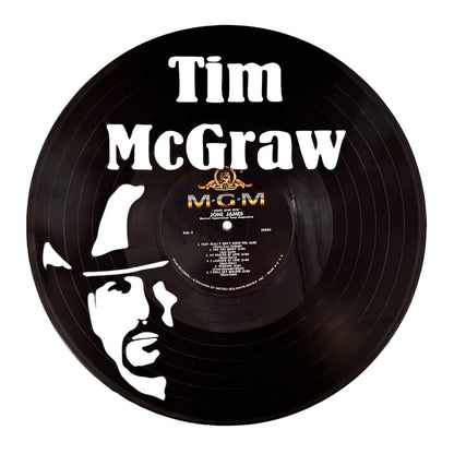 Tim McGraw - Carved Vinyl Record Wall Art