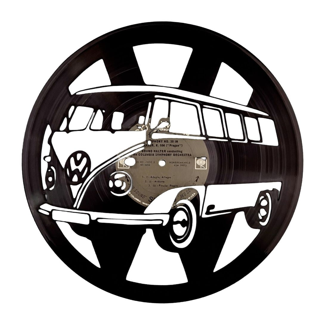 Classic VW Bus - Laser Cut Vinyl Record Wall Art