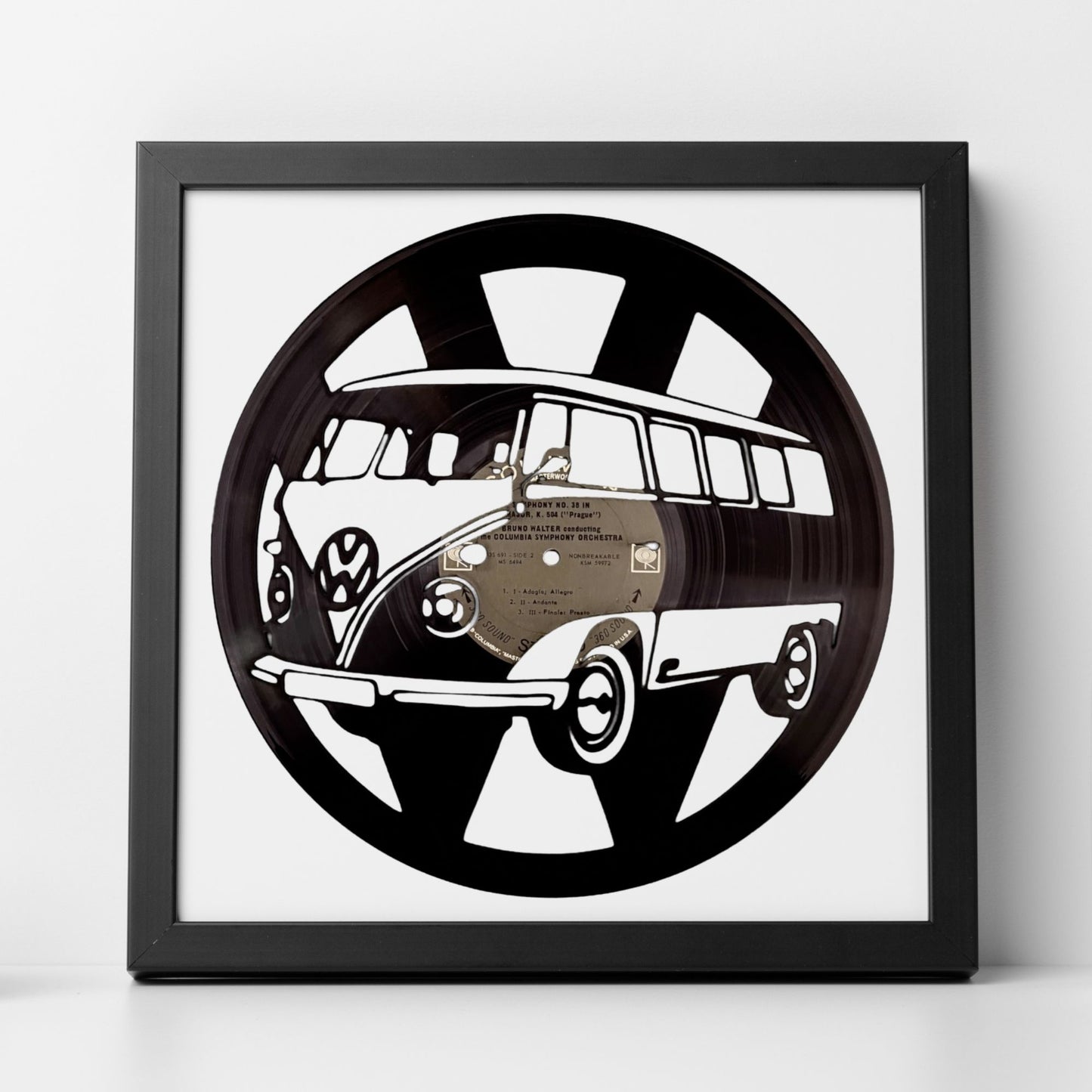 Classic VW Bus - Laser Cut Vinyl Record Wall Art