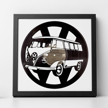 Classic VW Bus - Laser Cut Vinyl Record Wall Art